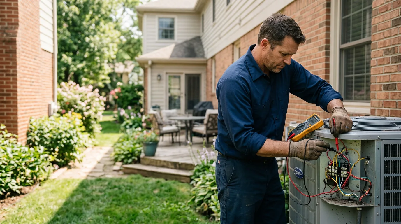 HVAC technician working near Port Jefferson, NY